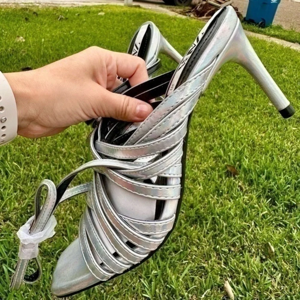 ZARA multi strap iris-decent high heeled sandals 3301/510 - Picture 6 of 13